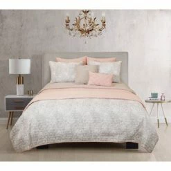 Outlet 🌟 Riverbrook Home Katie Layered Comforter & Coverlet Set Blush/Taupe ✔️ -Bedding Sets & Collections Sales Shop unnamed file 3326