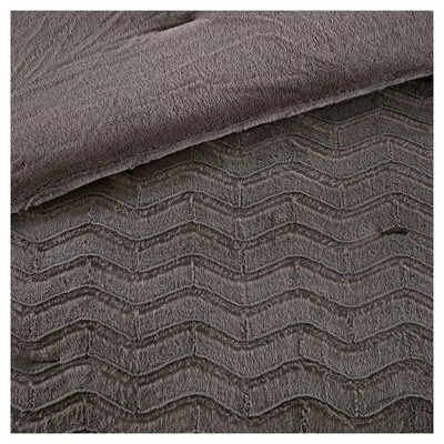 Outlet π₯ Madison Park Kaplan Brushed Long Faux Fur Comforter Mini Set Gray π― 2 Outlet π₯ Madison Park Kaplan Brushed Long Faux Fur Comforter Mini Set Gray π― - Image 2