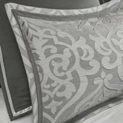 Buy 👏 Madison Park 8pc Elliot Jacquard Comforter Set Silver ⭐ -Bedding Sets & Collections Sales Shop unnamed file 3335