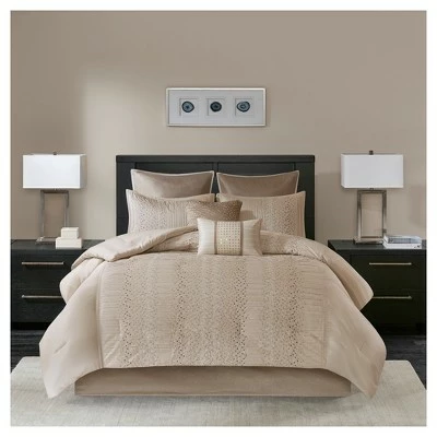 Buy π Madison Park Lillian Embroidered Comforter Set 8pc Natural βοΈ 1 Buy π Madison Park Lillian Embroidered Comforter Set 8pc Natural βοΈ