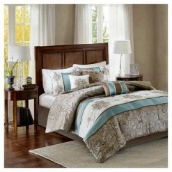 Best deal ⭐ Madison Park Sharon 7pc Polyester Jacquard Comforter Bedding Set with Bedskirt 🧨 -Bedding Sets & Collections Sales Shop unnamed file 3555