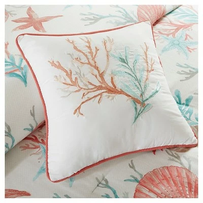 Outlet π Madison Park Ocean View Comforter Set Coral - 7pc β 2 Outlet π Madison Park Ocean View Comforter Set Coral - 7pc β - Image 2