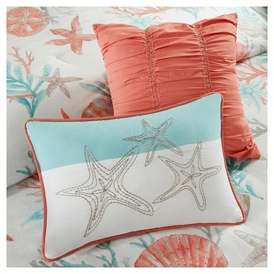 Outlet π Madison Park Ocean View Comforter Set Coral - 7pc β 4 Outlet π Madison Park Ocean View Comforter Set Coral - 7pc β - Image 4