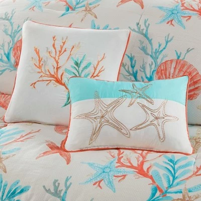Outlet π Madison Park Ocean View Comforter Set Coral - 7pc β 7 Outlet π Madison Park Ocean View Comforter Set Coral - 7pc β - Image 7