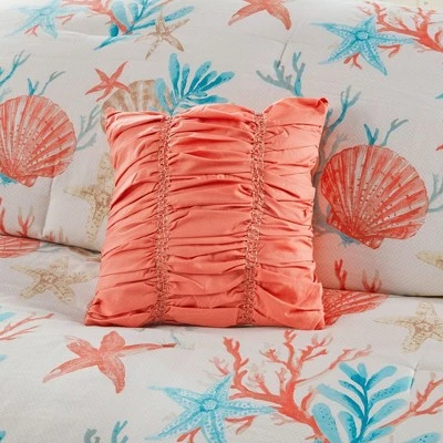 Outlet π Madison Park Ocean View Comforter Set Coral - 7pc β 8 Outlet π Madison Park Ocean View Comforter Set Coral - 7pc β - Image 8
