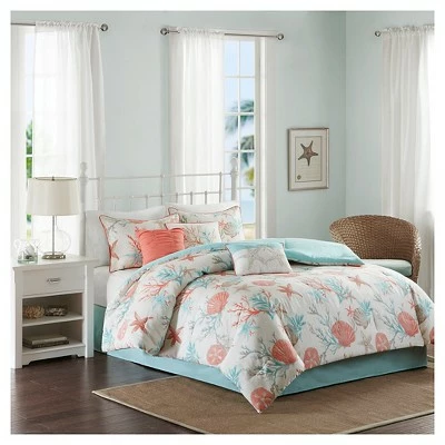 Outlet π Madison Park Ocean View Comforter Set Coral - 7pc β 10 Outlet π Madison Park Ocean View Comforter Set Coral - 7pc β - Image 10