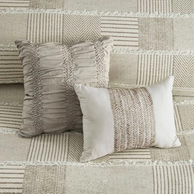 Best Pirce π Madison Park Raven Cotton Clipped Comforter Set Taupe π 8 Best Pirce π Madison Park Raven Cotton Clipped Comforter Set Taupe π - Image 8