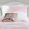 Discount 🛒 Lush Decor Lush Décor Ruching Ticking Stripe Comforter & Sham Set Blush 🎉