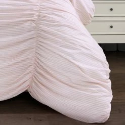 Discount 🛒 Lush Decor Lush Décor Ruching Ticking Stripe Comforter & Sham Set Blush 🎉 -Bedding Sets & Collections Sales Shop unnamed file 3680