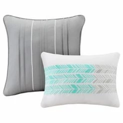 Hot Sale 🎉 Intelligent Design Amanda Feather Chervon Print Comforter Set Aqua ✔️ -Bedding Sets & Collections Sales Shop unnamed file 3728
