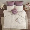 Flash Sale ⭐ Madison Park 8pc Kaia Cotton Printed Reversible Comforter Set Ivory/Purple 😀
