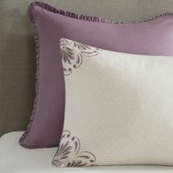 Flash Sale ⭐ Madison Park 8pc Kaia Cotton Printed Reversible Comforter Set Ivory/Purple 😀 -Bedding Sets & Collections Sales Shop unnamed file 3777