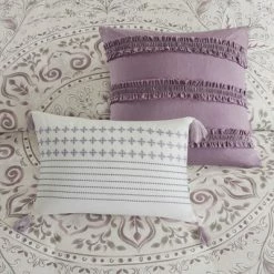 Flash Sale ⭐ Madison Park 8pc Kaia Cotton Printed Reversible Comforter Set Ivory/Purple 😀 -Bedding Sets & Collections Sales Shop unnamed file 3780