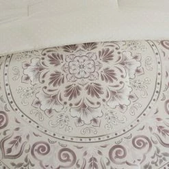Flash Sale ⭐ Madison Park 8pc Kaia Cotton Printed Reversible Comforter Set Ivory/Purple 😀 -Bedding Sets & Collections Sales Shop unnamed file 3782