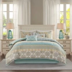 Flash Sale 😀 Madison Park Loraine Cotton Printed Comforter Set Green 🧨 -Bedding Sets & Collections Sales Shop unnamed file 3790