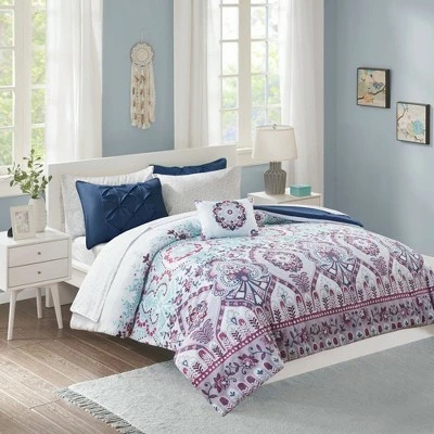 Cheapest β€οΈ Intelligent Design Skylar Comforter & Sheet Set Purple/blue π₯ 1 Cheapest β€οΈ Intelligent Design Skylar Comforter & Sheet Set Purple/blue π₯