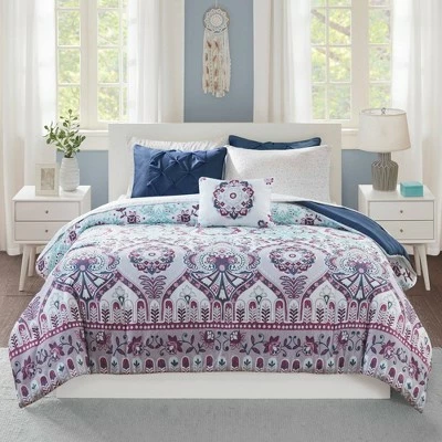 Cheapest β€οΈ Intelligent Design Skylar Comforter & Sheet Set Purple/blue π₯ 2 Cheapest β€οΈ Intelligent Design Skylar Comforter & Sheet Set Purple/blue π₯ - Image 2