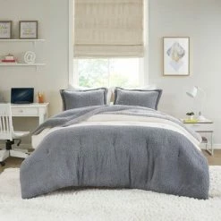 Flash Sale 🔥 Intelligent Design Remy Color Block Overfilled Sherpa Comforter Set Gray/ivory 🎁 -Bedding Sets & Collections Sales Shop unnamed file 3867