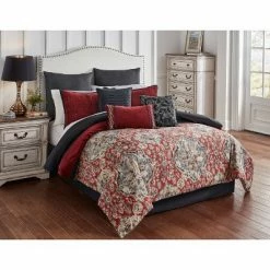 Best deal 👍 Riverbrook Home Sadler Comforter & Sham Set Red/Gray 👏 -Bedding Sets & Collections Sales Shop unnamed file 3950