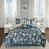 Best Pirce 😍 Madison Park Blue Bedford Cotton Sateen Comforter Set 💯