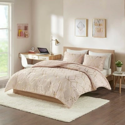 Best Sale π Intelligent Design Addie Metallic Print Reversible Comforter Set β 13 Best Sale π Intelligent Design Addie Metallic Print Reversible Comforter Set β - Image 13