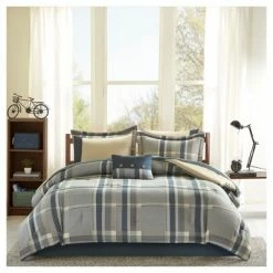 New 🔥 Intelligent Design Navy Rick Comforter and Sheet Set 👍