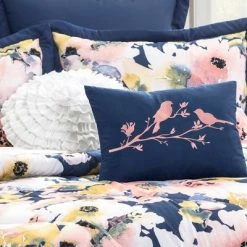 Hot Sale 😀 Lush Decor Full/Queen 7pc Floral Watercolor Comforter Set Blue - Lush Décor ✨ -Bedding Sets & Collections Sales Shop unnamed file 4197