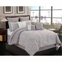Hot Sale 🔥 9pc Winthrop Comforter Set Gray & Ivory - Riverbrook Home 🌟 -Bedding Sets & Collections Sales Shop unnamed file 4252