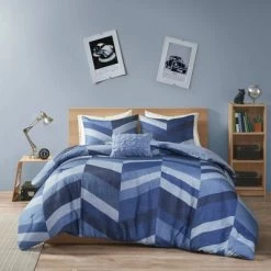 Cheap 👍 Intelligent Design Twin/Twin Extra Long Ryder Chevron Printed Comforter Set - Navy ⌛ -Bedding Sets & Collections Sales Shop unnamed file 4260