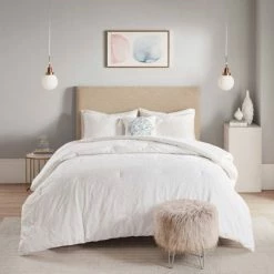 Best deal 👍 Madison Park Full/Queen 4pc Madeline Microsculpt Comforter Set White 🎉 -Bedding Sets & Collections Sales Shop unnamed file 4277