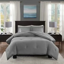 Best deal ❤️ Bradley Down Alternative Comforter Mini Set Gray - Madison Park 🌟