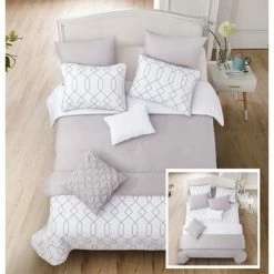 Coupon 🌟 Riverbrook Home Alexander Layered Comforter & Coverlet Set Gray/White 🔔 -Bedding Sets & Collections Sales Shop unnamed file 4365