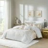 Cheap 😀 Intelligent Design Kendra Metallic Printed Comforter Set Ivory/Gold 🔥