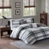 Deals ⭐ Intelligent Design Slate Plaid Comforter Set Black 👍