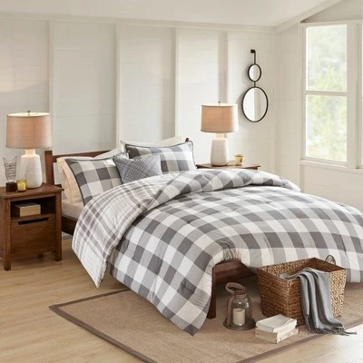 New π€© Madison Park Prewitt Full/Queen 4pc Cotton Printed Reversible Comforter Set Gray π 2 New π€© Madison Park Prewitt Full/Queen 4pc Cotton Printed Reversible Comforter Set Gray π - Image 2
