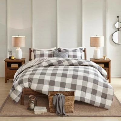 New π€© Madison Park Prewitt Full/Queen 4pc Cotton Printed Reversible Comforter Set Gray π 4 New π€© Madison Park Prewitt Full/Queen 4pc Cotton Printed Reversible Comforter Set Gray π - Image 4