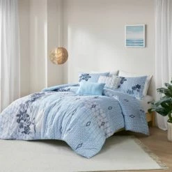 Cheap 🌟 Madison Park 5pc Julio Cotton Comforter Set Blue 🛒