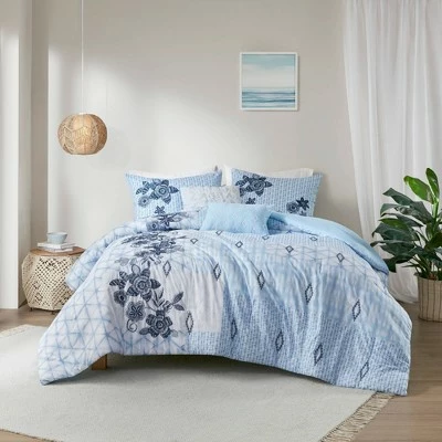 Cheap π Madison Park 5pc Julio Cotton Comforter Set Blue π 3 Cheap π Madison Park 5pc Julio Cotton Comforter Set Blue π - Image 3