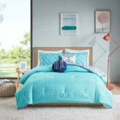 Best Sale 🛒 Intelligent Design Tricia Boho Medallion Printed Comforter Set Aqua ✔️ -Bedding Sets & Collections Sales Shop unnamed file 4633