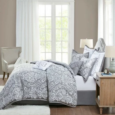 Outlet π₯ Madison Park 8pc Amelia Jacquard Comforter Set Gray π 2 Outlet π₯ Madison Park 8pc Amelia Jacquard Comforter Set Gray π - Image 2
