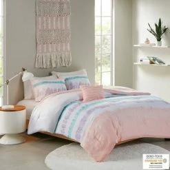 Buy 🤩 Intelligent Design Naomi Tie Dye Seersucker Comforter & Sham Set Pink/Purple 🎁 -Bedding Sets & Collections Sales Shop unnamed file 4784