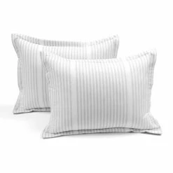 Cheapest 👏 Lush Decor Drew Stripe Farmhouse Silver-Infused Antimicrobial Comforter Set - Lush Décor Gray 🧨 -Bedding Sets & Collections Sales Shop unnamed file 4791