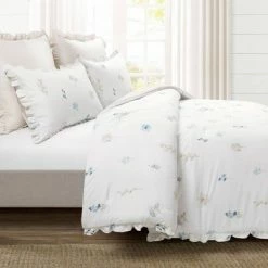 Best reviews of ✨ Lush Decor Livia Flora Silver-Infused Antimicrobial Reversible Comforter Set Neutral/Blue - Lush Décor ⭐