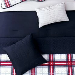 Best deal 💯 Riverbrook Home Red Layered Comforter & Coverlet Set Navy/Gray ✔️ -Bedding Sets & Collections Sales Shop unnamed file 4804