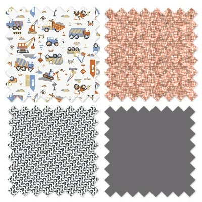 Promo 😍 Bacati - Construction Yellow Orange Blue Gray 4 pc Toddler Bedding Set 🤩 2 Promo 😍 Bacati - Construction Yellow Orange Blue Gray 4 pc Toddler Bedding Set 🤩 - Image 2