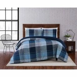 Outlet 👍 Trey Plaid Comforter Set Navy - Truly Soft 🤩 -Bedding Sets & Collections Sales Shop unnamed file 4858