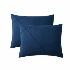 Best Sale 🔔 Marin Line Pleat Comforter & Sham Set - Refinery29 Navy ⌛ -Bedding Sets & Collections Sales Shop unnamed file 4878