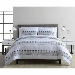Budget 🌟 White Azteca Printed Comforter Set - VCNY® 🔥