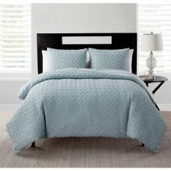 Best deal 😍 Twin XL Nia Embossed Comforter Set Blue - VCNY HOME 🤩