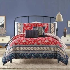 Brand new 💯 Indigo Bazaar 5pc Marbella Comforter & Sham Set Red 🧨 -Bedding Sets & Collections Sales Shop unnamed file 5040